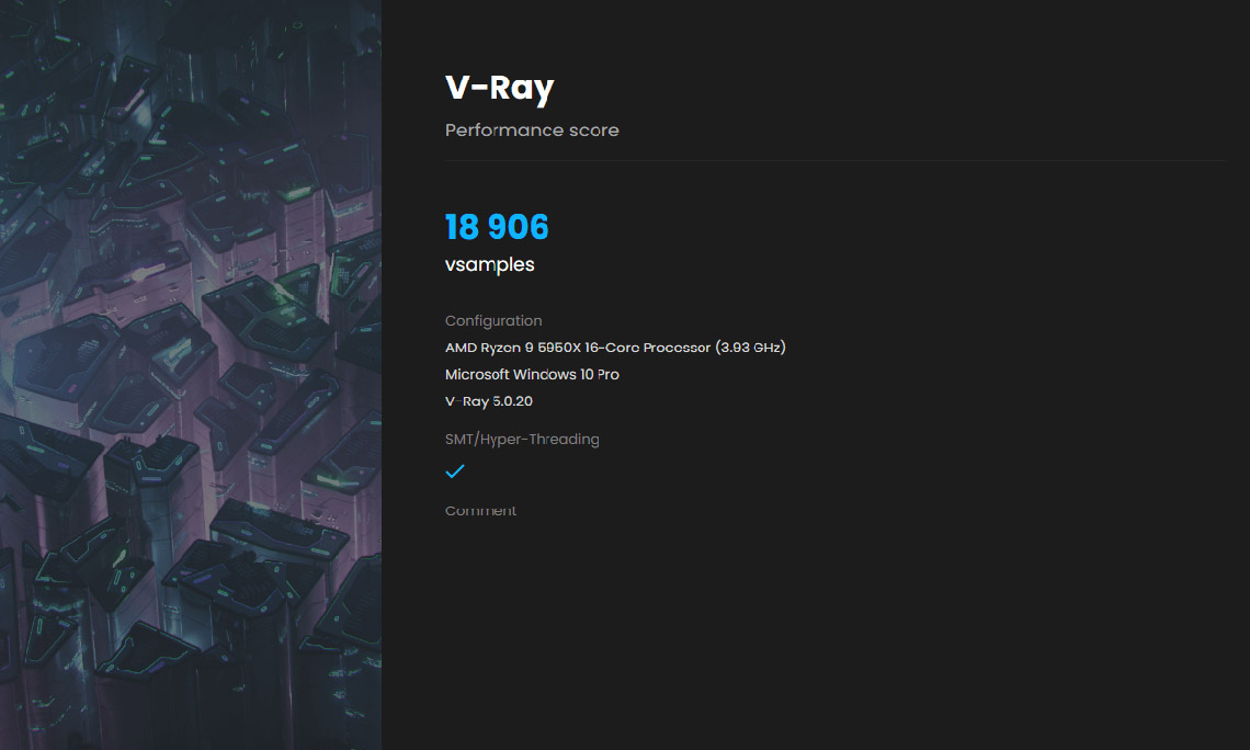 ROOK.02 V-RAY BENCHMARK - SistemMentor Benchmark