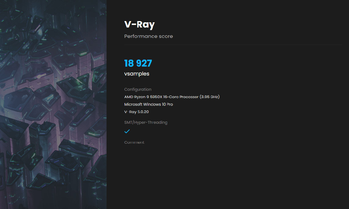 ROOK.02 V-RAY BENCHMARK - SistemMentor Benchmark